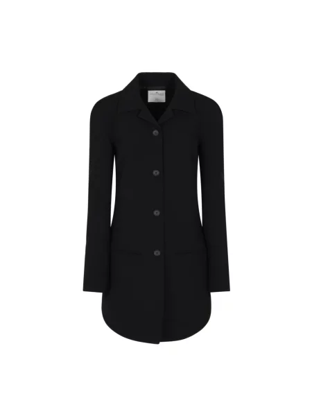 Płaszcz Courreges z krepy czarny