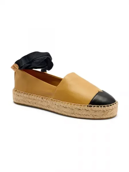 TORY BURCH De piele espadrile CAP-TOE bej