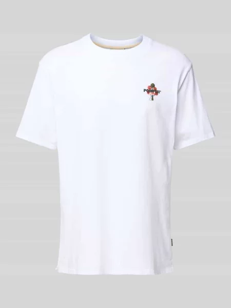 T-shirt z nadrukiem z logo Pompeii Brand biała