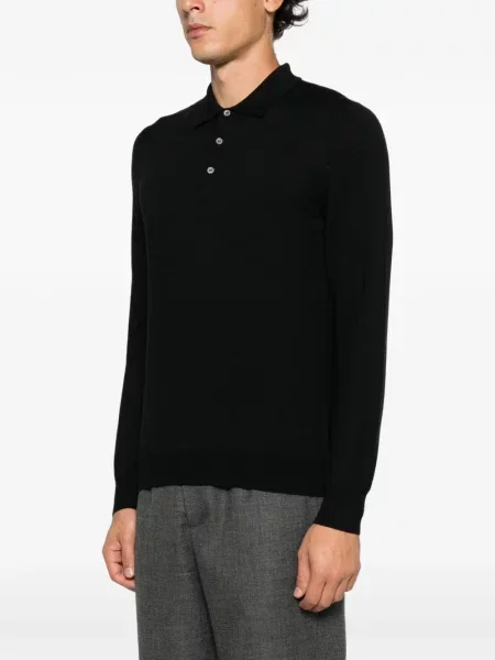 Lung tricou polo Tagliatore negru