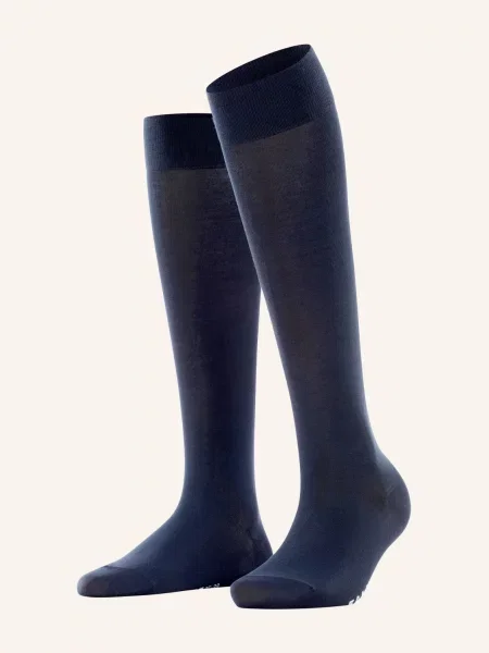 Falke Podkolenky Cotton Touch dark navy tmavě modré