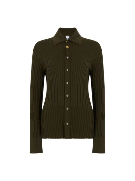 Dzianinowy sweter Bottega Veneta zielony