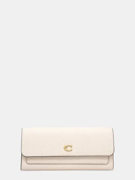 Coach portofel de piele bej