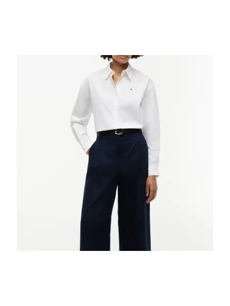 Košeľa Tommy Hilfiger popelín biela