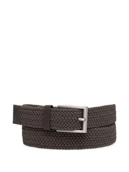 Cu centură curea Armani Exchange din piele țesută maro
