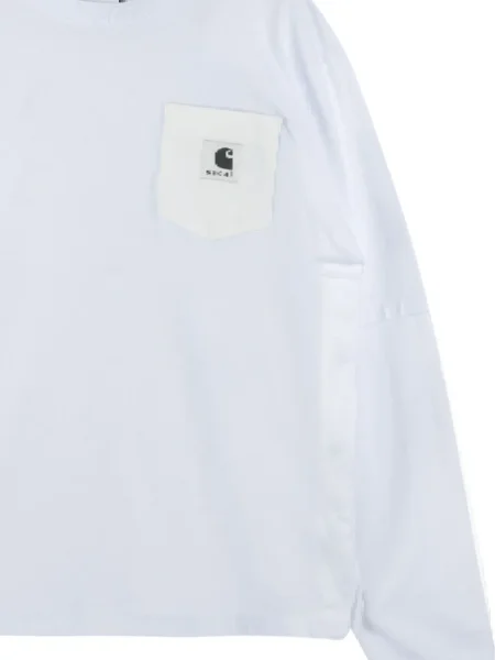 Tricou Sacai lung alb