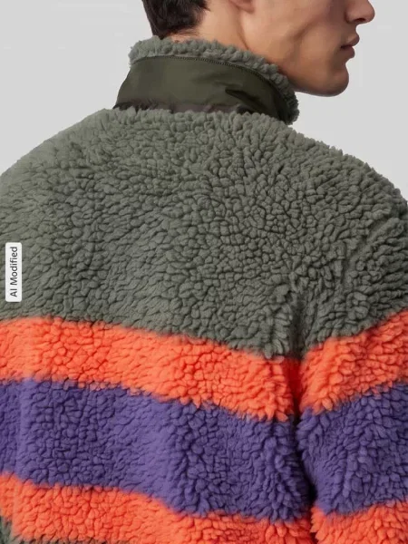 Kurtka typu teddy z kontrastową brustaszą Polo Ralph Lauren oliwkowa