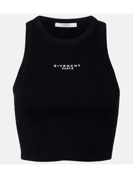 Decupat top Givenchy cu autograf negru