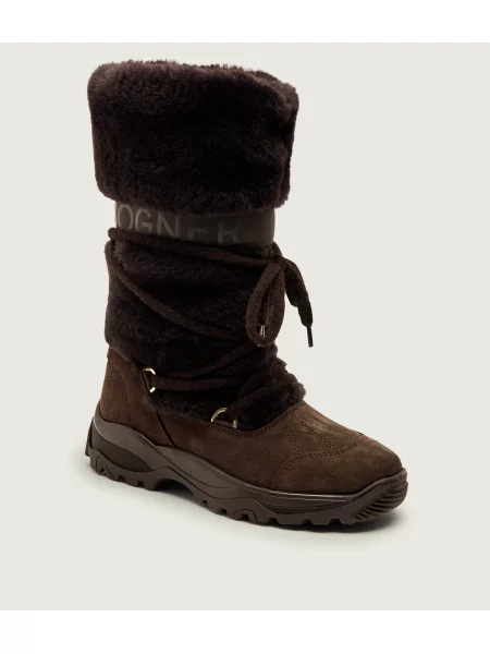 Bogner Bocanci Alta Badia S 8 B | piele întoarsă | wełna | shearling maro