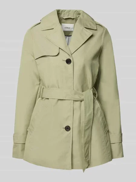 Trencz o kroju regular fit z Mieszanka bawełny S.oliver Red Label khaki