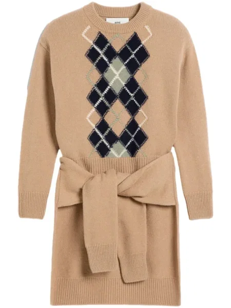 Pulover Ami Paris cu model argyle