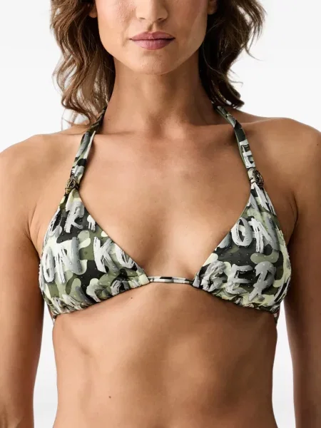 Top Kurt Geiger London cu imagine cu model camuflaj verde