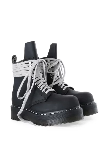 Боти Rick Owens с връзки на платформе с дантела черно