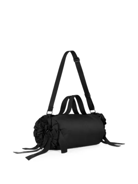 Geantă Simone Rocha cu model floral cu volane negru