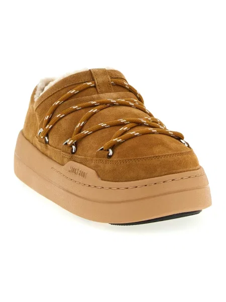 Sneakersy Moon Boot skórzane brązowe
