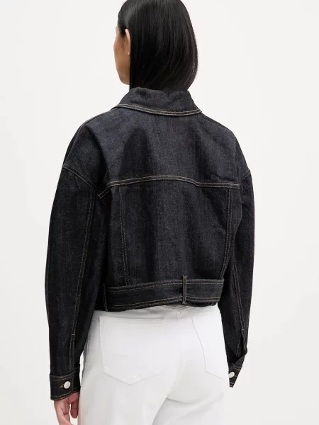HUGO geacă jeans bleumarin de tranziție