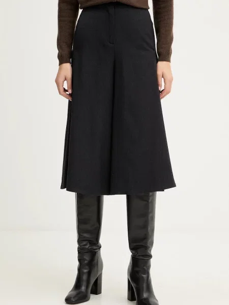 Hlače s primesjo volne United Colors of Benetton siva