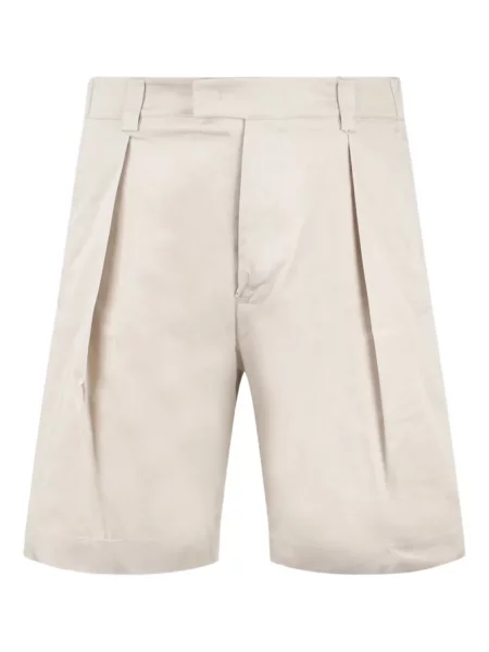 Плисирани шорти Low Brand бяло