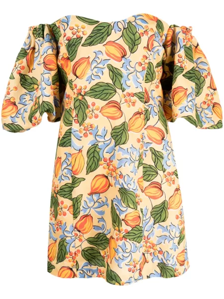 Rochie Rhode cu model floral cu imagine portocaliu