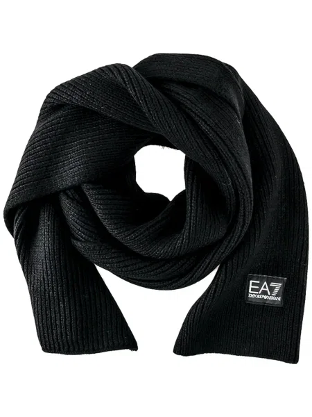 Fular Ea7 Emporio Armani de lână negru