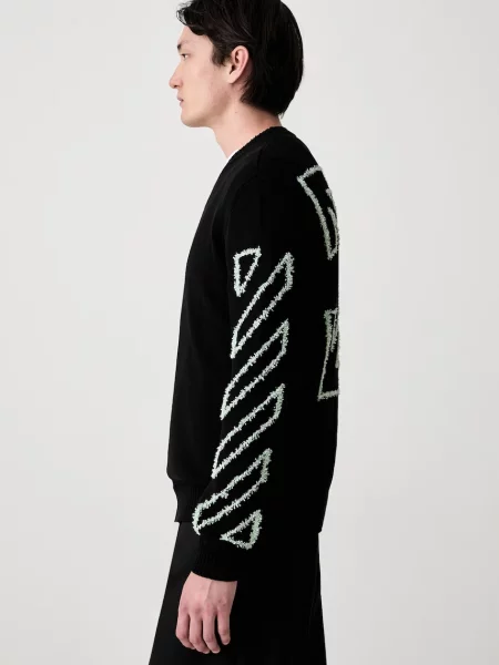 Off-White pulover din pentru bărbați alb
