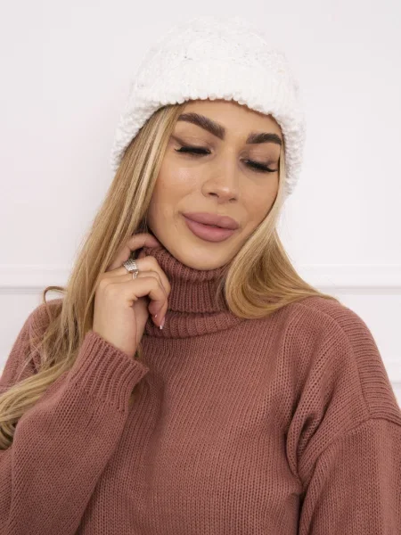 Șapcă Marka Niezdefiniowana din fleece alb