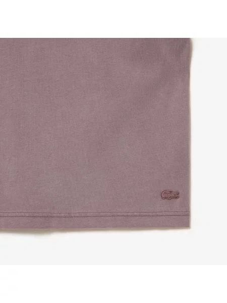 Lacoste Koszulka Loose Fit Jersey fioletowa