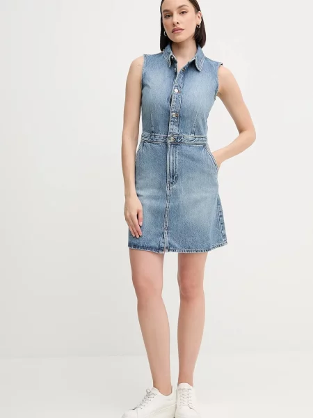 Jeans obleka Calvin Klein Jeans modra