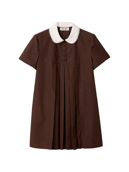 Rochie Miu Miu din poplin maro