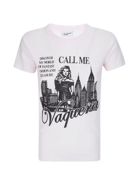 Tricou Vaquera cu imagine roz