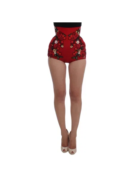 Szorty Dolce And Gabbana z wysoką talią czerwone