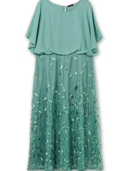 SHEEGO Rochie de seară mentă verde