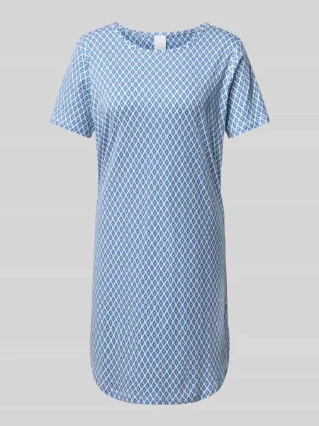 Koszula nocna z okrągłym dekoltem model ‘Nicole’ Ccdk Copenhagen niebieska