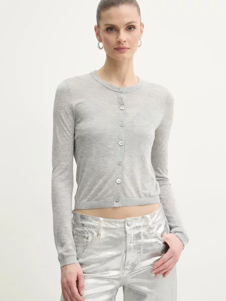 Жилетка с коприна MICHAEL Michael Kors от лека материя сиво