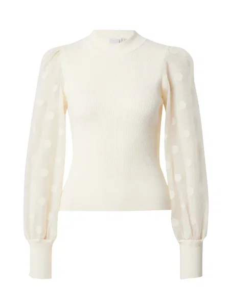 YAS Pulover YASDotme coajă de ou alb