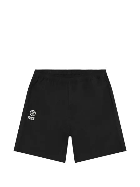 Pantaloni scurți Aape By A Bathing Ape cu imagine cu cordon negru
