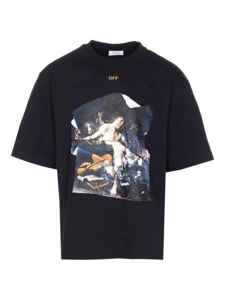 Tricou Off-white cu imagine alb