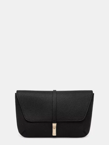 BOSS geantă plic pentru femei din piele REAH CLUTCH negru