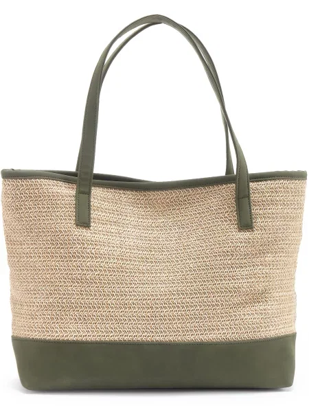 VIVANCE Nakupovalna torba / zelena bež