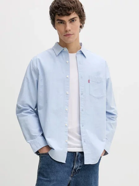 Levi's srajca SUNSET 1 POCKET STANDARD modra