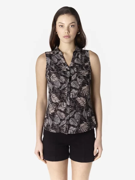 KOROSHI Bluză maro deschis / gri taupe negru