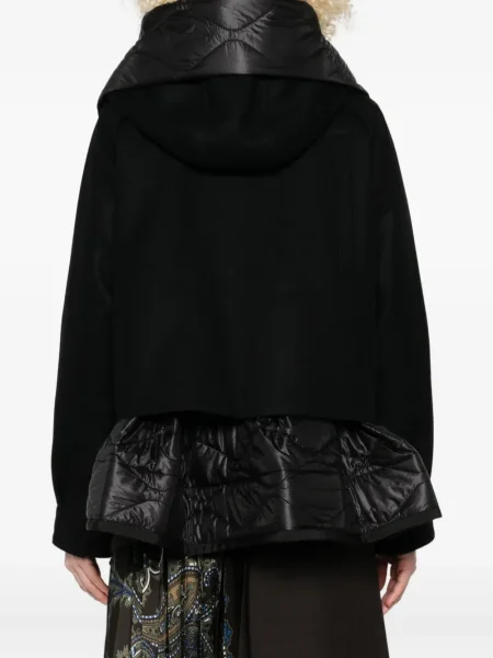 Geacă Sacai cu glugă negru