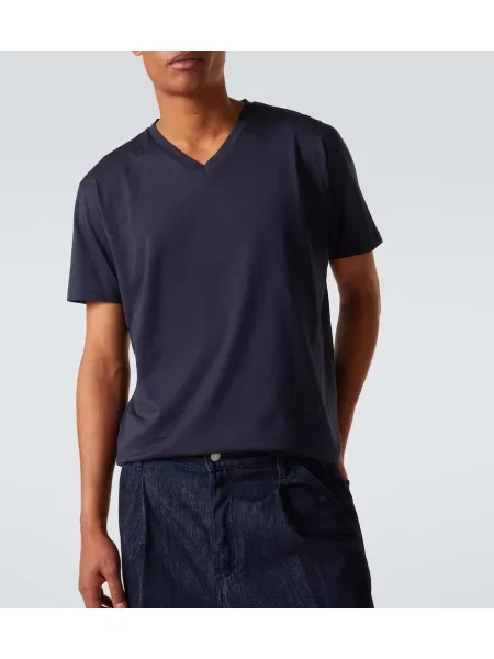 Tricou Sunspel din jerseu albastru
