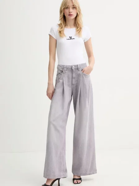 BOSS Orange jeansy C SLOUCHY MR fioletowe