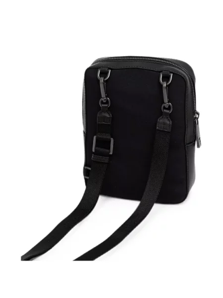 Crossbody taška Trussardi s autogramem černá