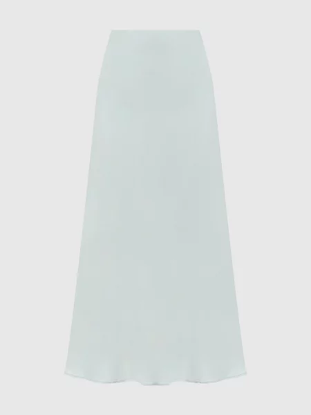 Спідниця міді із шовку Allude зелена