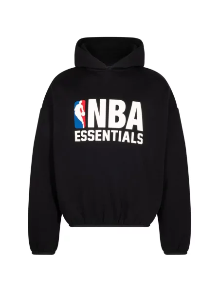 Hanorac cu glugă Fear Of God Essentials cu glugă negru