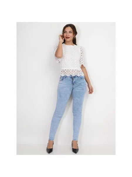 Top La Modeuse alb