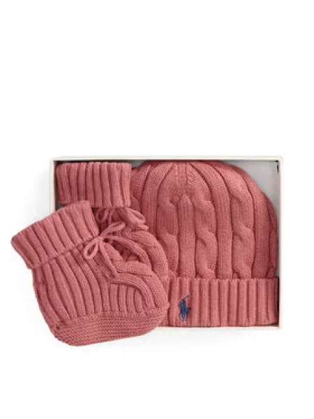 Set kapa i čarape Polo Ralph Lauren Tamno roza
