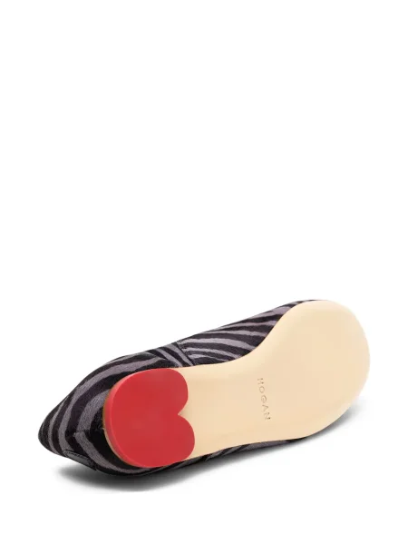 Pantofi loafer Hogan din piele cu imagine cu model zebră negru